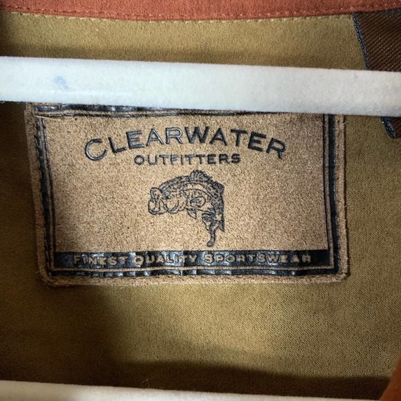 Clearwater Shirt‎ Mens XL Brown Camel Button Down Collared Western Faux Suede - Picture 3 of 8